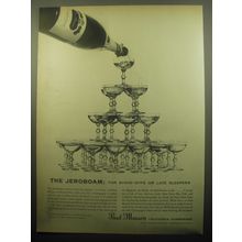 1959 Paul Masson California Champagne Ad - The Jeroboam: For show-offs