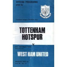 1972/73 Tottenham Hotspur / Spurs vs West Ham **FREE P&P**