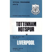 1971/72 Tottenham Hotspur / Spurs vs Liverpool **FREE P&P**