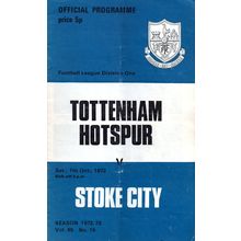 1972/73 Tottenham Hotspur / Spurs vs Stoke City **FREE P&P**