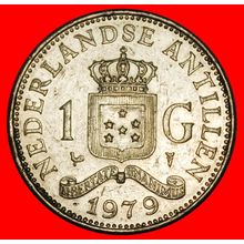 Ⰶ WITH ARUBA (1970-1980):NETHERLANDS ANTILLES★1 GULDEN 1979★LOW START★NO RESERVE
