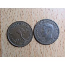 Australia 1943 1/2d Half Penny Coin