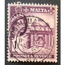 Malta - 1956 1/- Mdina Gate - Fine Used