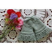 Knitting Pattern Nemesia Knitted Doll Knickers with Rosebud Lace for 10” Doll