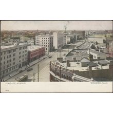 Portage Avenue, Winnipeg, Manitoba, c.1905 - Warwick Bros & Rutter Postcard