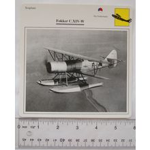 Fokker C.XIV-W - The Netherlands - Seaplane - Collectors Club Card