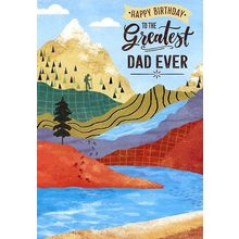 Happy Birthday To The Greatest Dad Ever - Birthday Greeting Card - 1020D