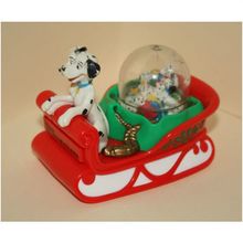 1996 McDonalds Disney 101 Dalmatians Dog Sledding Snow Dome