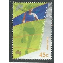 AUS 2000 45c 'PARALYMPIC GAMES- ATHLETICS' FINE USED (EBID50-968)
