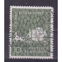 GERMANY 1957 DEATH CENTENARY VON EICHENDORFF 10pf USED SG1199