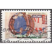 France 2010 Michel 4931I O Cote (2010) 1.10 € Art roman détail peinture abbaye