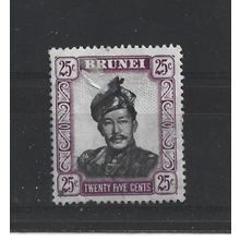 Brunei.SG109 25c Sultan Omar Ali Saifuddin.Fine Used.Aug25c