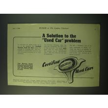 1940 Wolseley Used Cars Ad - A solution to the used car problem