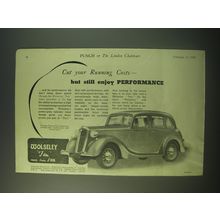 1940 Wolseley Ten Car Ad - Cut your running costs - but still enjoy performance