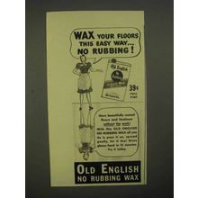 1941 Old English Wax Ad - Wax Floors This Easy Way