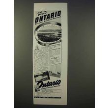 1941 Ontario Canada Ad - Visit Loveliest Province