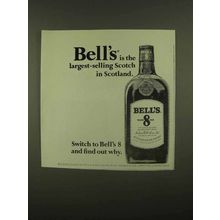 1965 Bell's Scotch Ad - Largest-Selling in Scotland