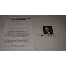 1972 Marine Midland Banks Ad - Paul Sandberg Helped