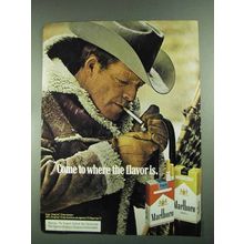 1972 Marlboro Cigarettes Ad - Where The Flavor Is