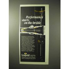 1976 Leupold Sights Ad - Performance Starts on Inside