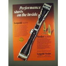 1976 Leupold Sights and Nosler Bullets Ad - Performance