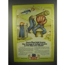1976 Levi's Dura Plus Kids' Jeans Ad - Strongest Ever