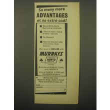 1965 Hertz Rent a Car Ad - So many more advantages at no extra cost