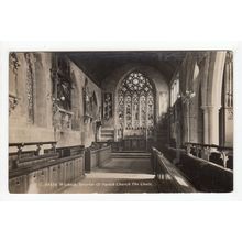 Parish Church Interior The Choir Wisbech Norfolk RP Postcard