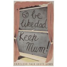 Window Graffiti Be Like Dad Keep Mum WW2 Military Poster Postcard