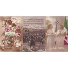 Les Duex Souers 3x French WW1 Soldier Military Postcard s