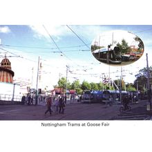 Nottingham Trams Transport At Goose Fair Postcard