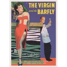 The Virgin & The Barfly Pub Prostitute Sexy Risque 1950s Book Postcard