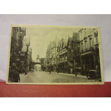 FOREGATE FROM EASTGATE, CHESTER used postcard 1954 pm #