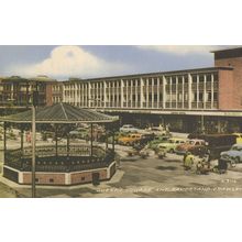 Queens Square Bandstand Crawley Sussex Old 1961 Collo Colour Postcard