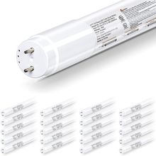 Hykolity 20 Pack 4FT LED T8 Hybrid Type A+B Light Tube, 18W, Plug & Play or Ball