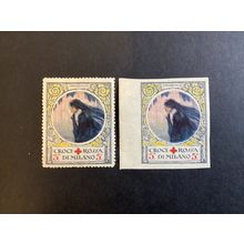 ICOLLECTZONE Italy Early Red Cross Stamps Perf & Imperf VF hinged