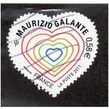 FRA 2011 58c 'ST VALENTINES DAY' FINE USED (EBID21-695)