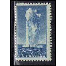 744 5c Yellowstone National Park Barely Clears MNH U1587