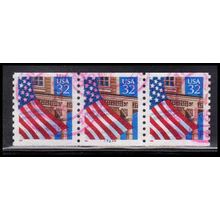 Used 2913 32c U.S. Flag Over Porch Very Fine PNC 22222/3 PA3489