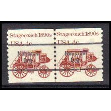 1898Ab 4c Stagecoach Fine MNH Dry Gum CNP Left 5 PA0331