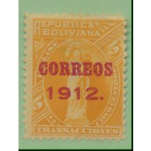 Bolivia Stamp Scott #100, Mint Hinged