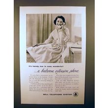 1958 Bell Telephone Ad - A Bedroom Extension Phone