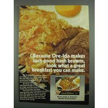 1974 Ore-Ida Hash Browns Ad - Great Breakfast