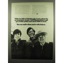1974 Safeco Insurance Ad - Two Kids of Driving Age