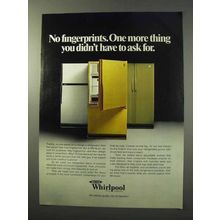 1977 Whirlpool Refrigerator Ad - No Fingerprints