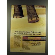 1986 Sears Mohawk Super Plush Carpet Ad - Doesn't Tiptoe Around