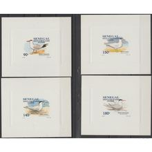 Sénégal 1993 / 1995 Mi. 1394 - 1397 Epreuve de luxe Oiseaux Mer Danger Sternes
