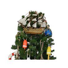 Wooden HMS Victory Model Ship Christmas Tree Topper Decoration