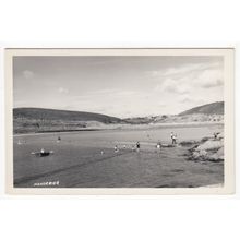 View of Manorbier Postcard RP Pembrokeshire Wales Squibbs