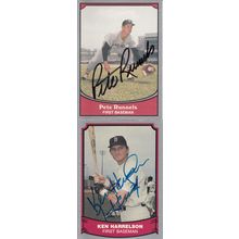 PETE RUNNELS & KEN "HAWK" HARRELSON AUTO 1990/88 BOSTON RED SOX ALL-STAR PLAYERS